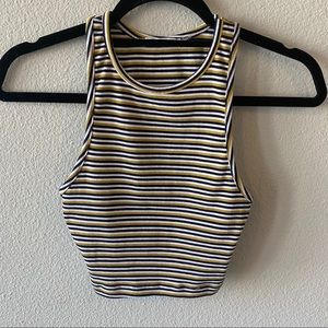 ZARA Crop Top Striped Shirt